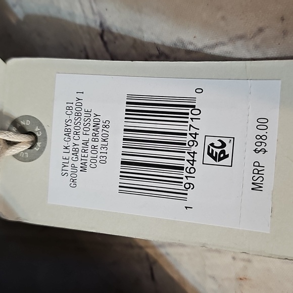 Lucky Brand NWT Gaby Crossbody 2 Face Tan Leather/Suede Patchwork Bag - Picture 6 of 11